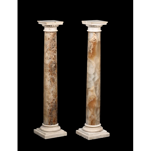 50. A Pair of Alabastro Fiorito Pedestals